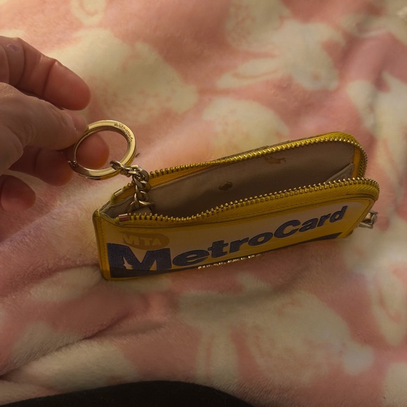 Kate Spade Yellow and Blue MetroCard Pouch - Picture 4 of 12